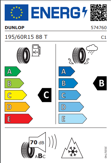 Dunlop 195 60 15 88T SP Winter Response 2 tyre